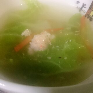 かにと白菜の中華スープ